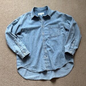 Denim Forum the 80s Comfy Denim Shirt, size S, 7 Yrs Pctr Ths Bleu